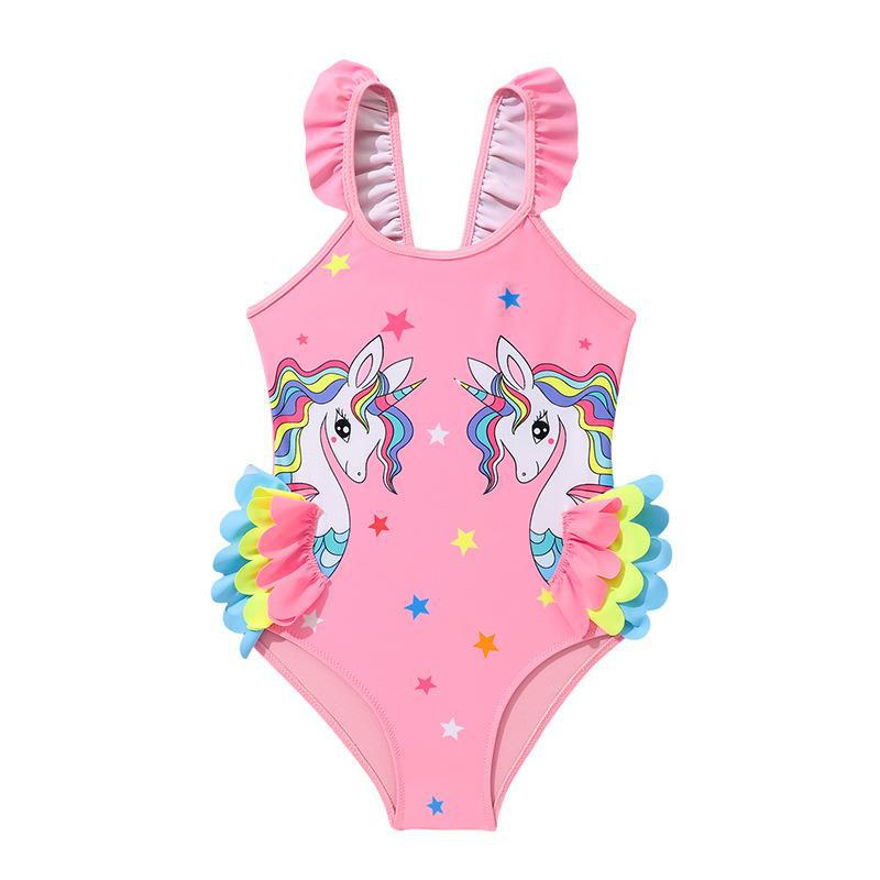 2025 European & American Toddler Girls' Strappy One-Piece Swimsuit