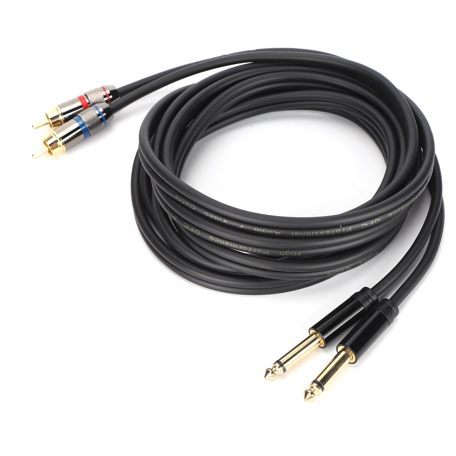 

JORINDO Dual 6.35mm Male to Double RCA Male Cable o Distributor Connection CableJD6094‑3m