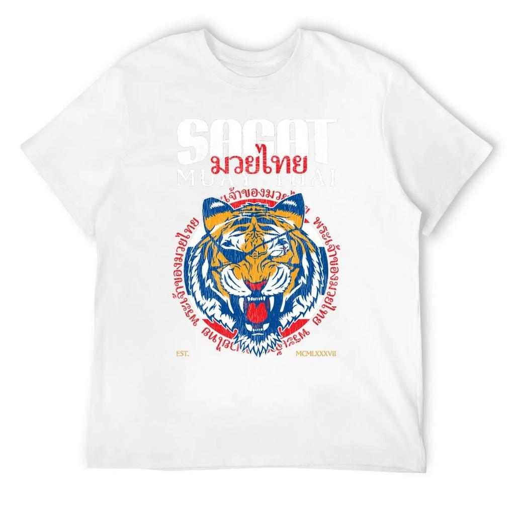 Sagat God Of Muay Thai Gym Tiger T-Shirt Summer Tops Sports Fans Men Clothes