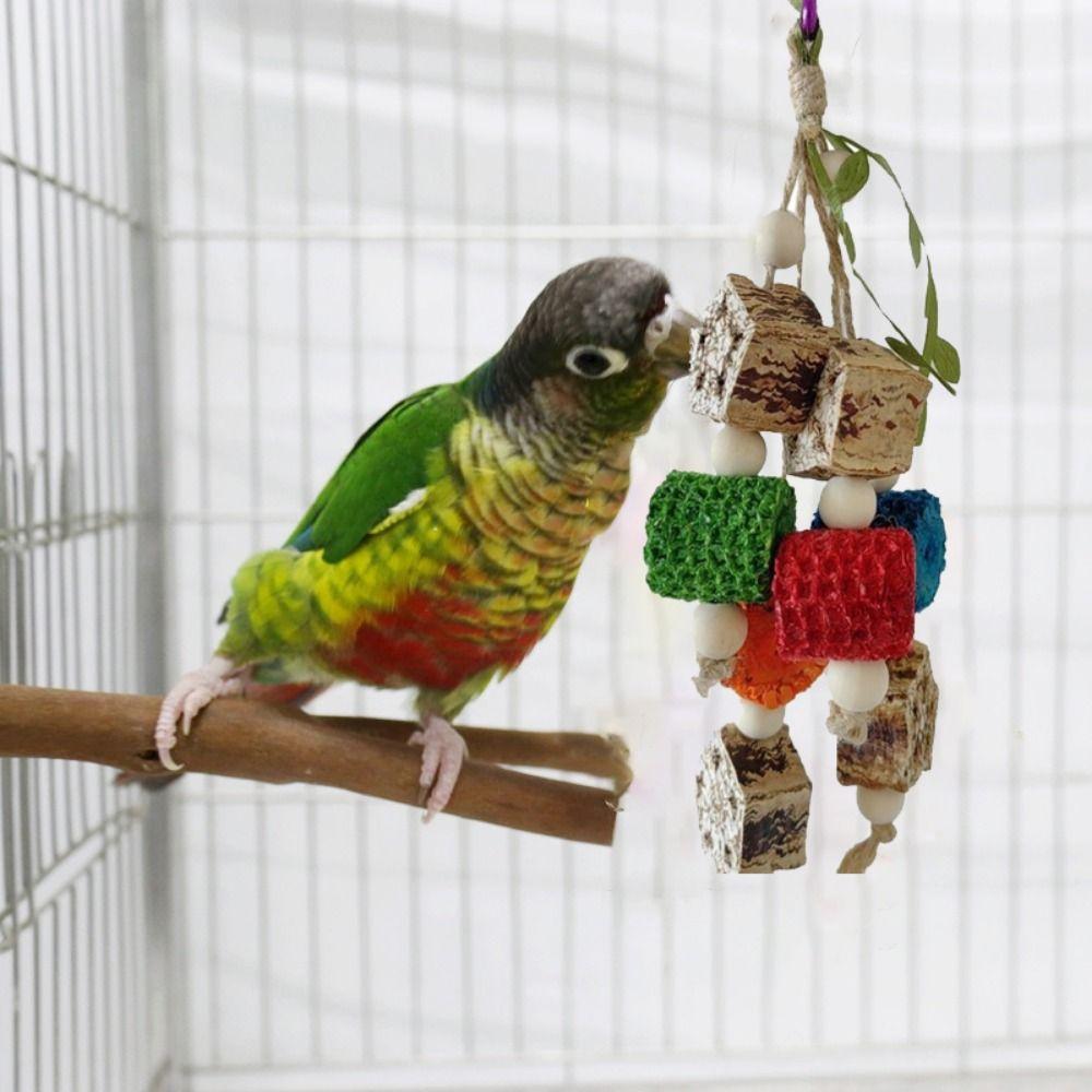 Wooden for Macaws Parrots Cockatiel Swing Climb Parrot Stand Bird Foraging Toy Parrot Bite Toy