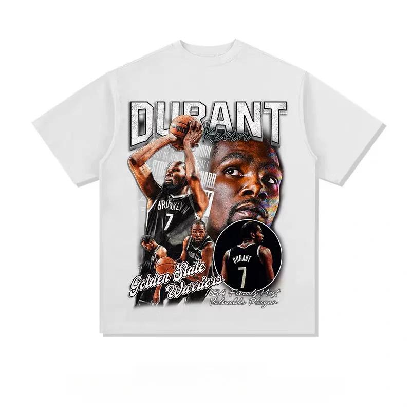 Kevin Durant Slim Reaper Mvp Tribute Tshirt Oversized Crew Neck Lightweight Quick Dry Basketball Training Street Hip Hop Top