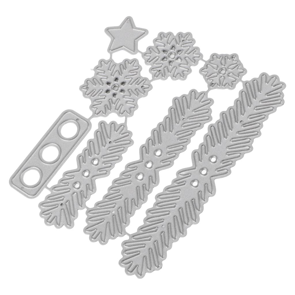 Christmas Die Cuts Carbon Steel Snowflake Pine Leaf Christmas Craft DIY Embossing Stencil Template