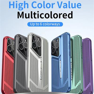 Nuova Cover Estiva Deluxe Raffreddante al Ghiaccio a Strisce Forate per iPhone 15 Pro Max 14 Plus 13 12 Pro Cover Integrale Opaca Antiurto
