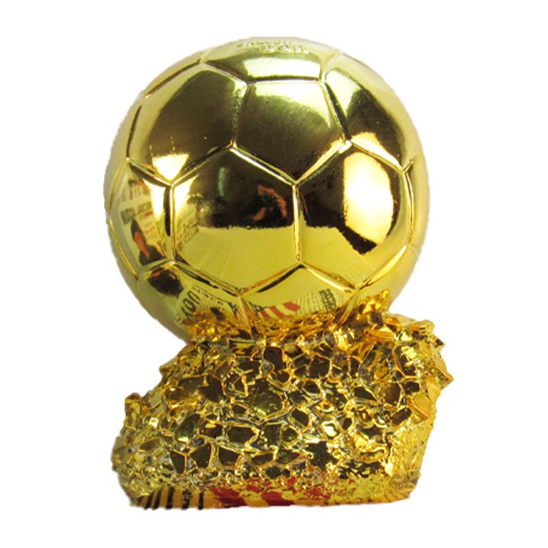 Ballon d'Or Trophy Ornament: Resin Football Craft, 2022 World Cup Souvenir, In Stock