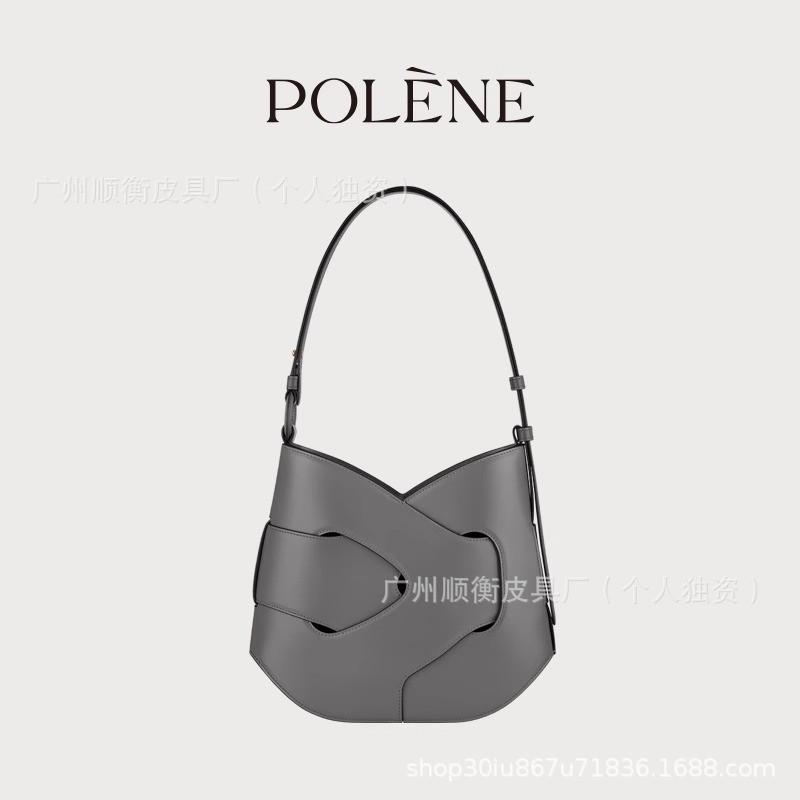 POLENE Textured Calfskin Hobo Bag -