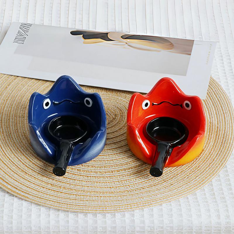 Anime Peripheral Howl'S Mobile Castle Cartoon Cute Calcifer Inserting Incense Intocandlestick Holder Desktop Decoration