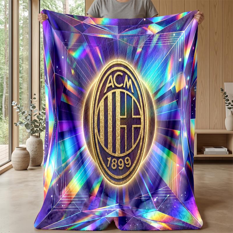 AC Milan Theme blanket Soft Flannel Blanket Plush Throw Blanket Cozy Sofa Bed Blanket for Home Decor