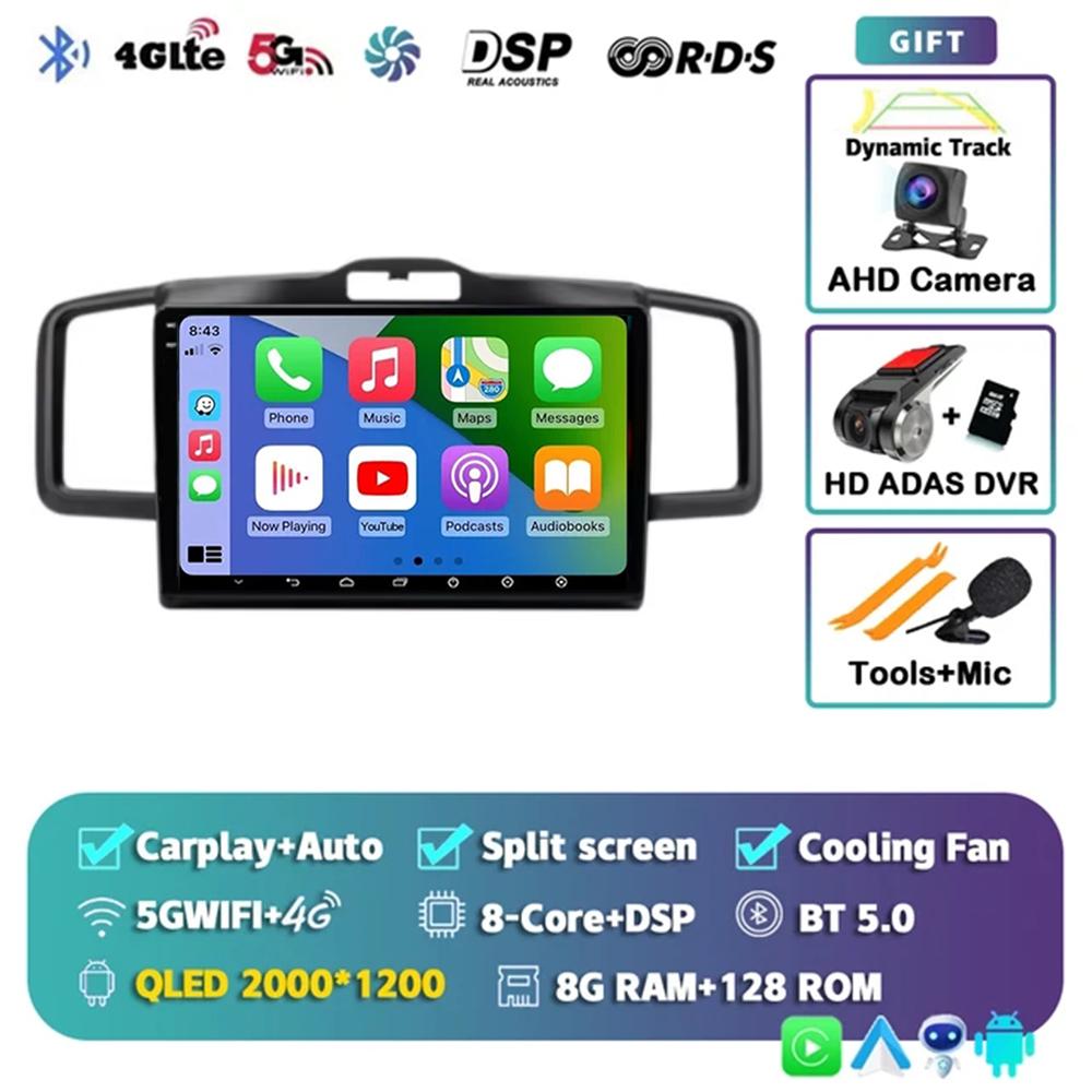 Android 14 wifi+4G Carplay AUTO BT Car Radio For Honda Freed 1 Spike 2008-2016 Navigation GPS Video Player Stereo Multimedia DVD