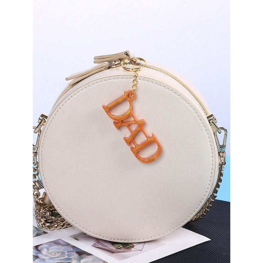 Shiny Glossy DAD and MOM Letter Style Keychain Mold Fashion Resin Silicone Mould Craft for DIY Pendant Necklace Charms Jewelry Making Tools