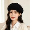 Womens Wool Blend Beret Hat Vintage Style Artist Cap Slim Face Look Mushroom All Season