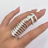 Adjustable Open Rings Unique Spine Designs Stylish Hollow Rings Suitable for Punk and Alternative Style Enthusiasts