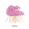 10pcs Hawaiian Party Cupcake Toppers Flamingo Trees Luau Summer Tropical Party Cake Decoration Birthday Party Wedding Supplies