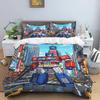 Cartoon/Anime Mobile Suit Gundam-Themed Printed Bedding Set: This soft and comfortable set includes a duvet cover and pillowcase