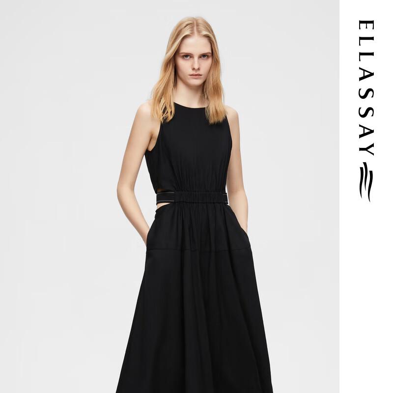 

ELLASSAY 2025 Summer Cinched Waist Cutout Mid-Length Dress XS