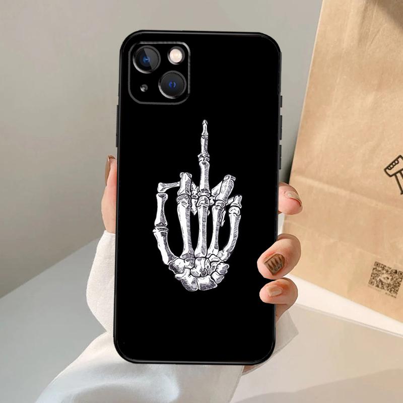 Middle Finger Phone Case For iPhone 17 Air 16 15 14 11 12 13 Pro Max 12 13 mini 15 16 Plus 16e Cover Coque