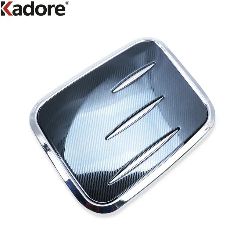 Car Gas Fuel Tank Cover Trim For Toyota RAV4 RAV 4      2024 Carbon Fiber Oil Gasoline Cap Frame Accessories