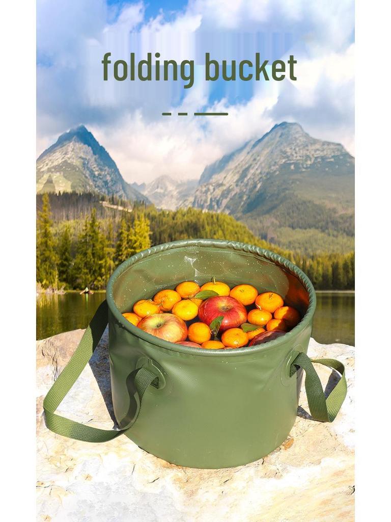 Large Portable Folding Basin for Travel: Multi-use for Washing Fruits, Face, and Feet - Ideal for Camping and Picnics