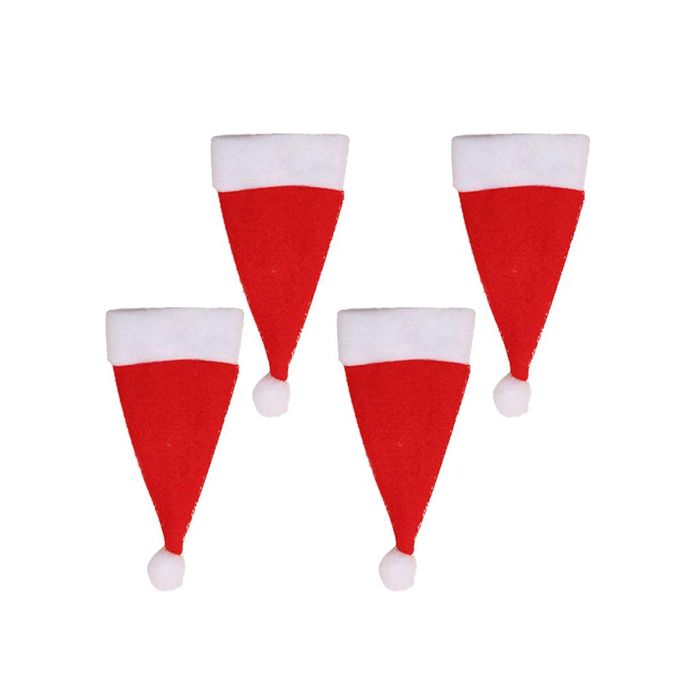 4PCS Christmas Cutlery Holder Bags Snowflake Xmas Tree Knife And Fork Pocket Cutlery Bag Xmas New Year Dinner Table Decorations