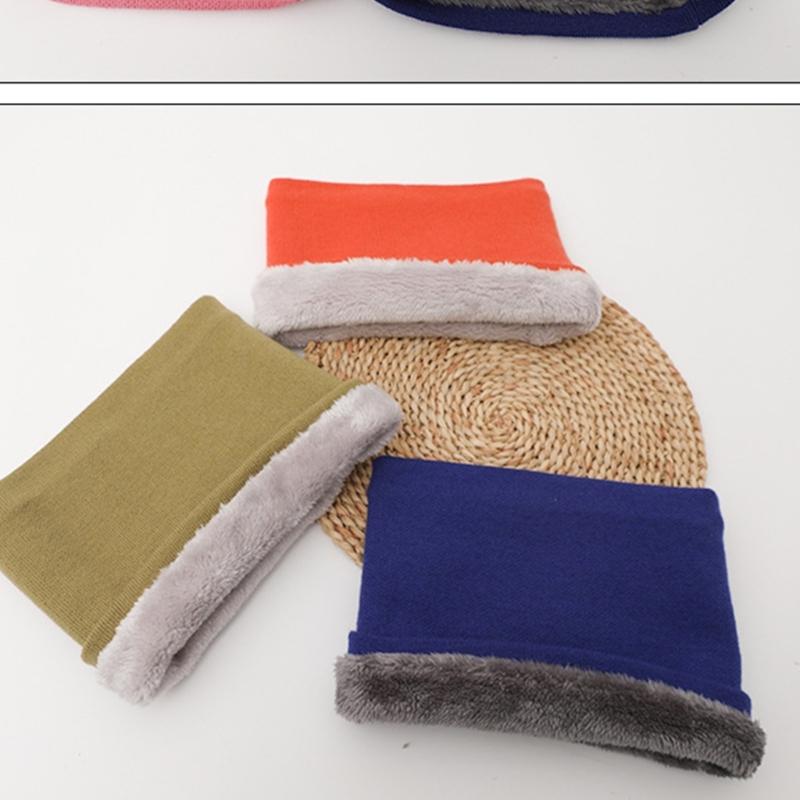 Inner Plush Neck Warmer Winter Neck Windproof Scarf for Woman Face Cover Scarf