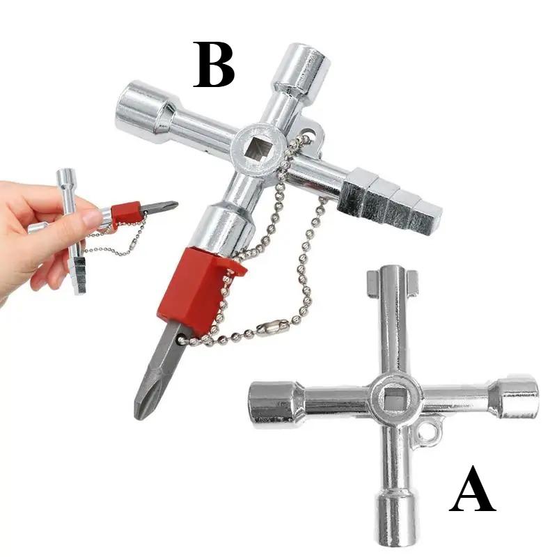 

Многофункциональная крестовая портативная серебристая ручная отвертка четыре в одном DIY торцевая отверточная головка комбинация электрический шкаф управления автомобиль лифт A-1PC