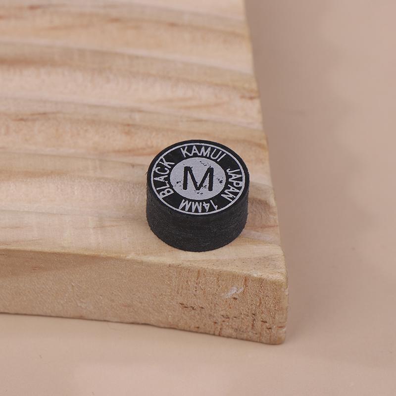 1 Pièce 14Mm Pointe de Queue Japonaise Qualité Billard Piscine Cuir Pointe de Queue Tête de Queue Neuf Boules Pointe de Queue Snooker Tête Dure Douce