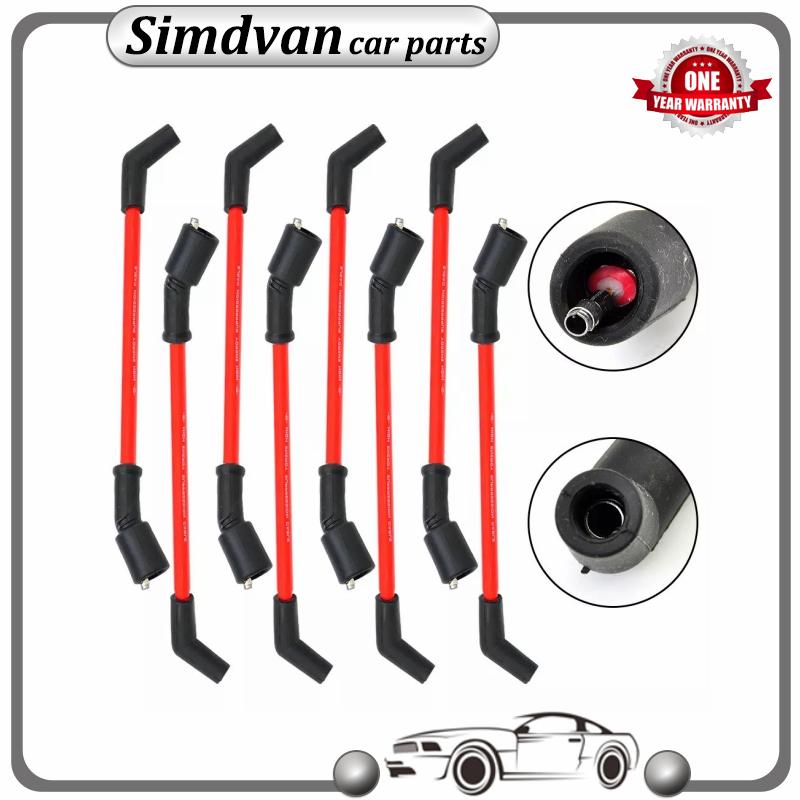 8PCS High Heat Spark Plug Ignition Wires For Chevrolet Silverado Tahoe GMC Savana Sierra Hummer H2 H3 48322 48322R 9748RR