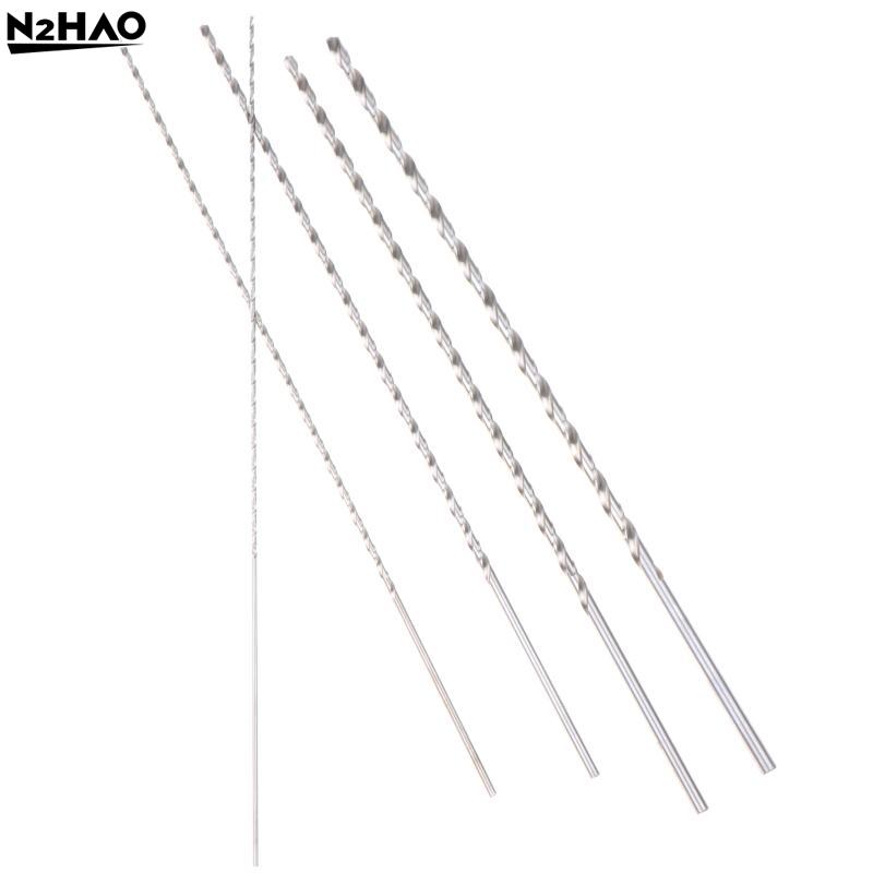 Silver 2mm/3mm/4mm/5mm/6mm Extra Long HSS Drilling Straight Shank Drill Bits Parts Cutter Drilling Kit For Wood SteelMetal Alloy