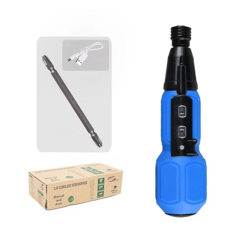 

Набор электрических отверток 3,6 В, беспроводная отвертка, светодиодное бестеневое освещение, перезаряжаемая для бытовых ремонтных принадлежностей