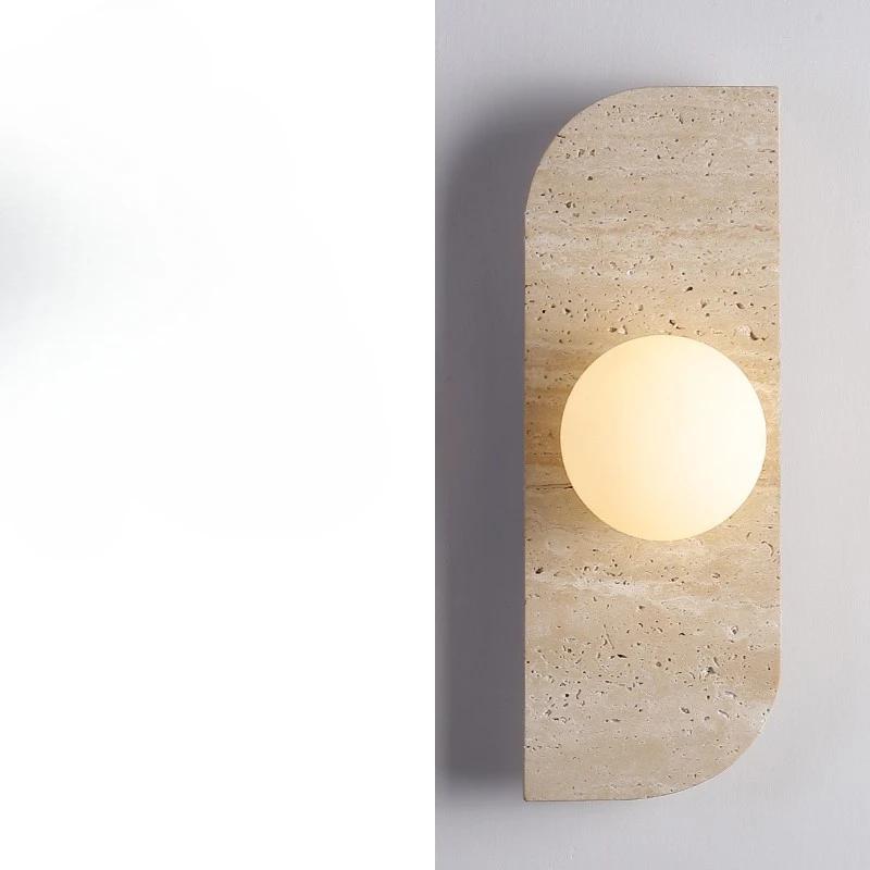 Natural Stone Wall Lamp Art Decor Sconce For Foyer Dining Room Bedroom Stairs Aisle Corridor Atmosphere Lighting Fixtures