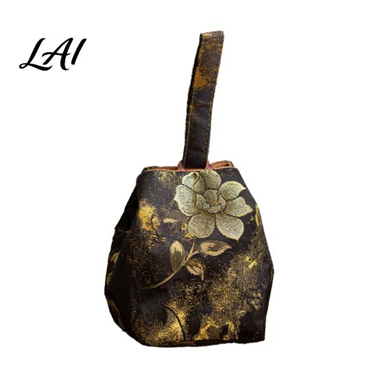 Tea Accessories Handbag Chinese Style Brocade Storage Bag Bracelet Jewelry & Portable Bag Handbag Mini Fabric Organizer Pouch Multi Use