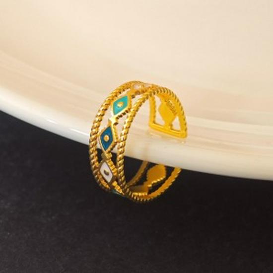 Korean Flower Design High-End Gold-Plated Ring