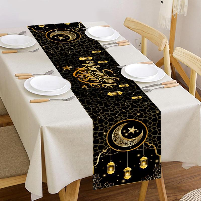 Ramadan Decor Tablecloth EID Mubarak Decor For Home 2025 Ramadan Kareem Islamic Muslim Party Eid Al Adha Gifts Happy Eid Al Fitr