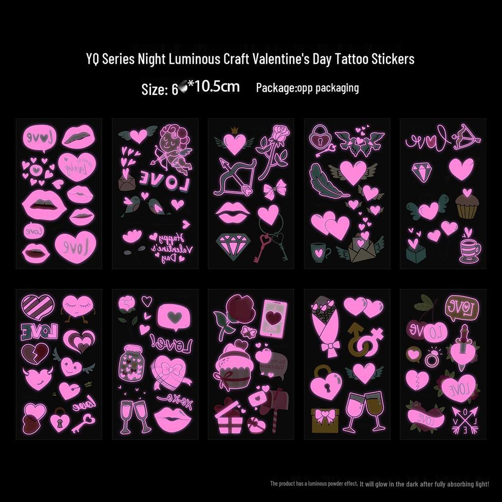 New Two-Color Luminous Tattoo Stickers for Nightclubs and Concerts