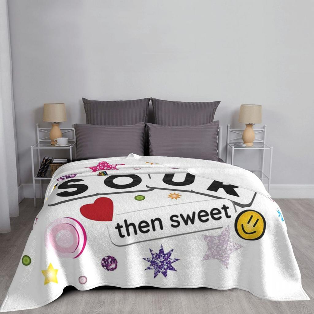 Olivia Sour Stickers Blankets Soft Warm Flannel Throw Blanket Cover for Bed Living room Picnic Travel Home Couch