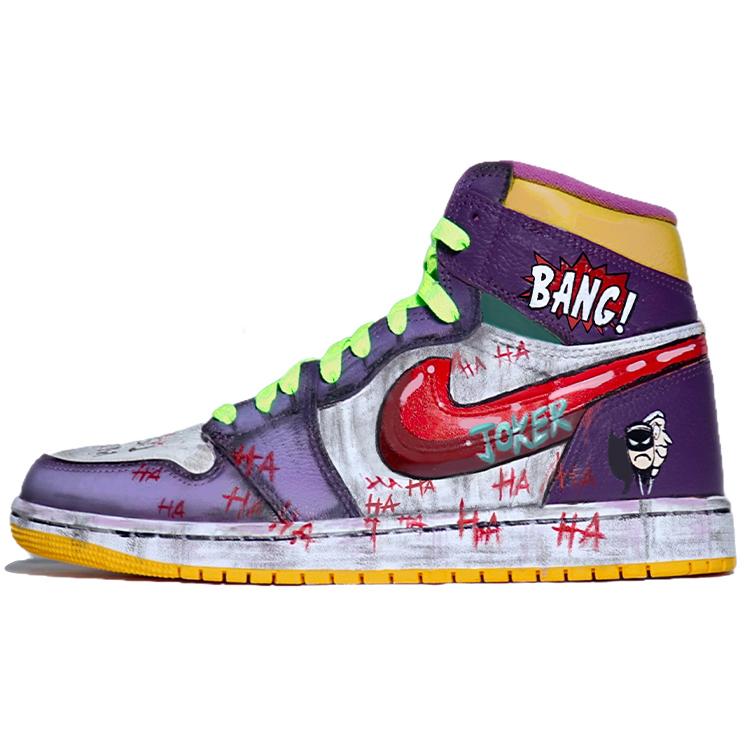 

Jordan Air Jordan 1 Retro High OG Vintage Basketball Shoes Unisex Purple Yellow Red 555088-706(Team25-) 38.5