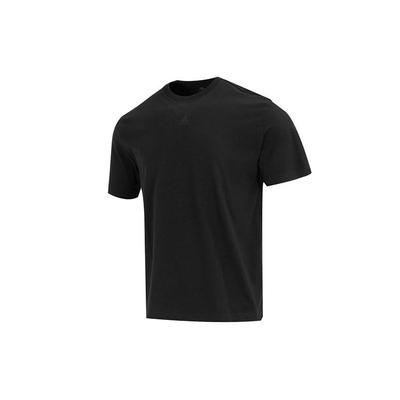 Einfarbige lässige Sport-Kurzarm-T-Shirts Herren Oberteile Schwarz IC9793