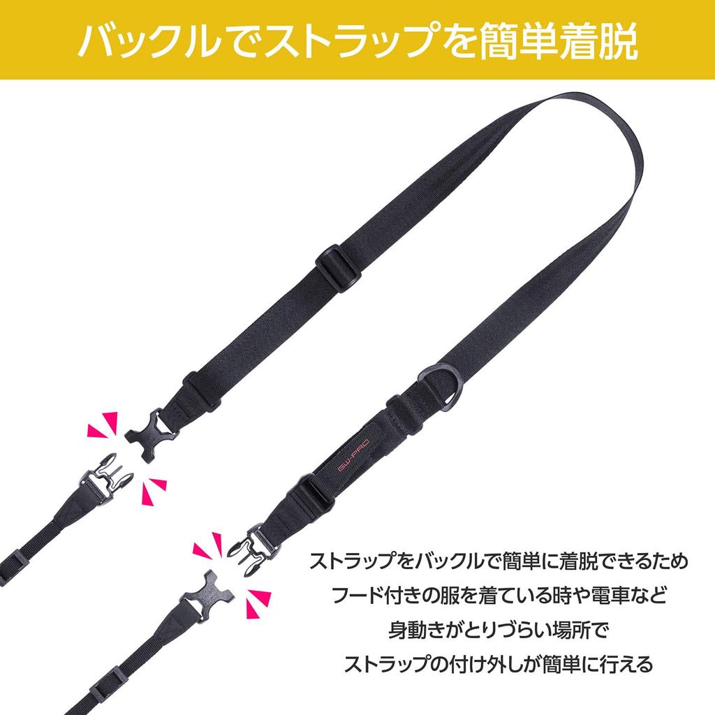 HAKUBA Attachment Strap Speed Sling 25 AZ 25mm Adjustable Black GW-PRO AMZKST-GWATSS25 Wide, Stretch, Rapid-Fire Strap,