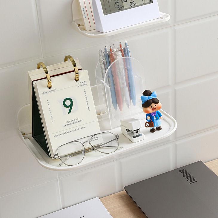 Wall-Mounted Bedside Folding Storage Rack & Phone Holder for Bathroom and Bunk Beds