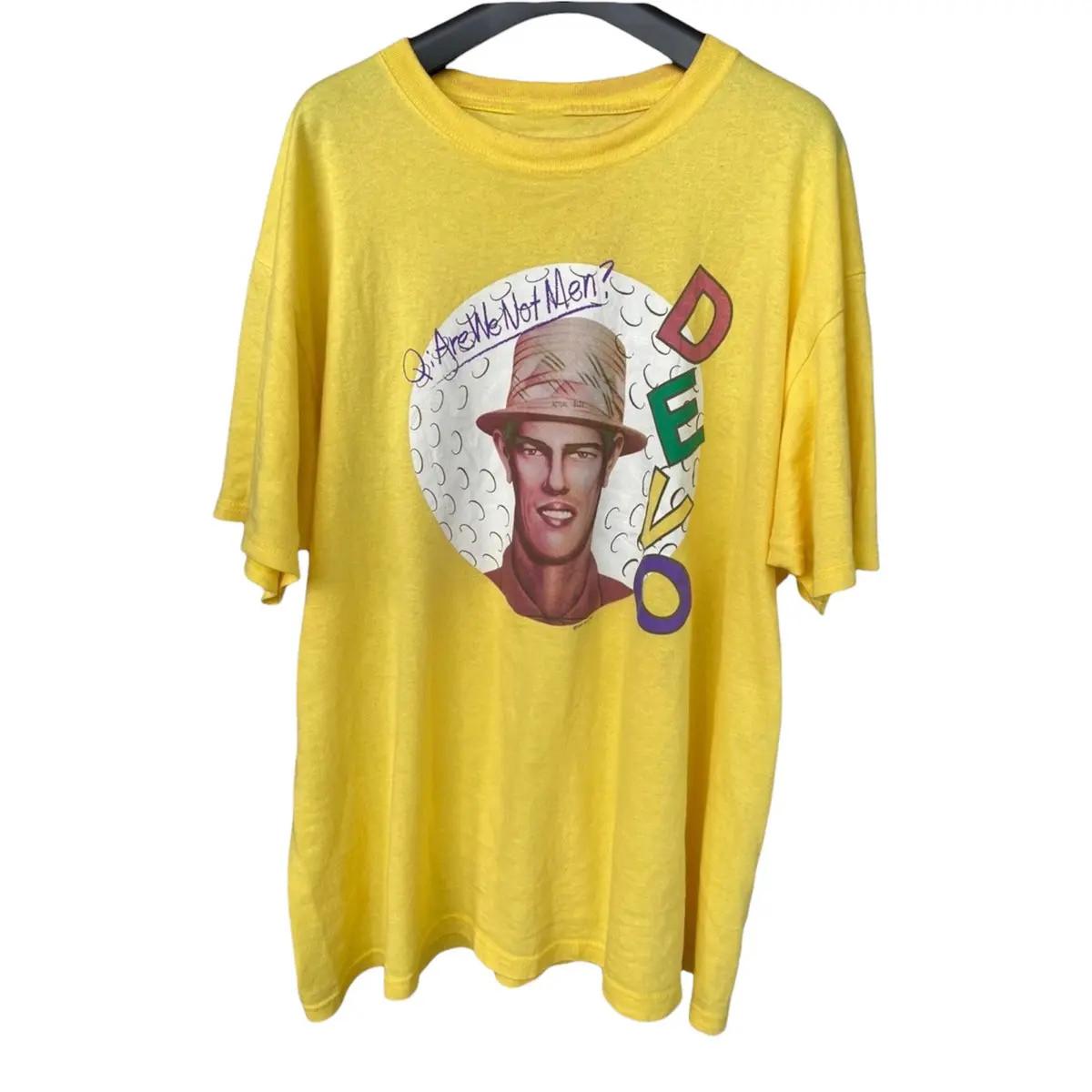 vtg album DEVO band yellow T-shirt Unisex tee All sizes S to 45Xl XX424 XL