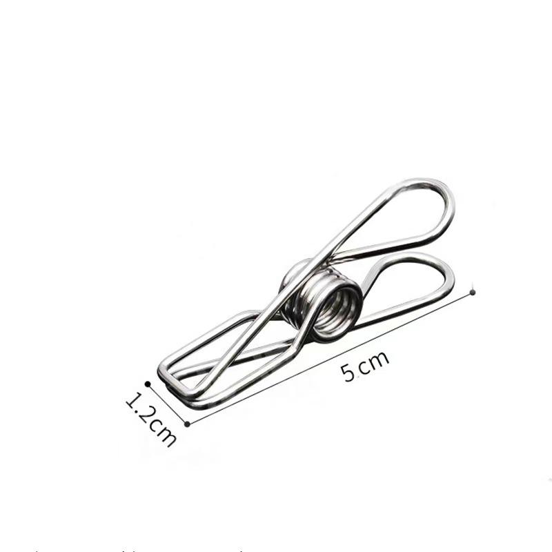 

15/25pc Multipurpose Stainless Steel Clips Clothes Pins Pegs Holders Clothing Clamps Sealing Clip Household Clothespin 15 Pcs серебряный