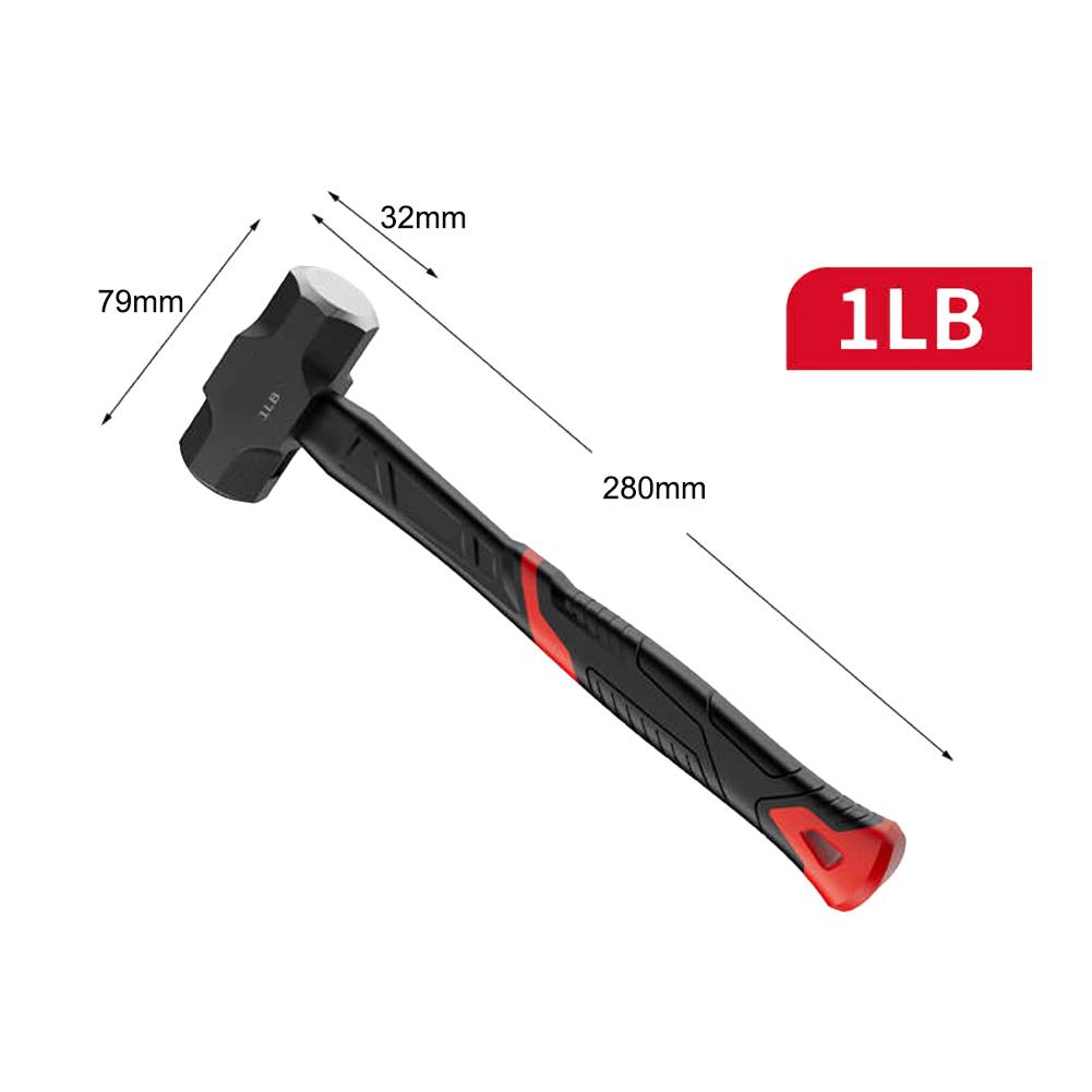 

1LB 2LB 3LB Hammer High-carbon Steel Hammer Construction Site Forged With High Carbon Steel Hammer Head Glue-filled