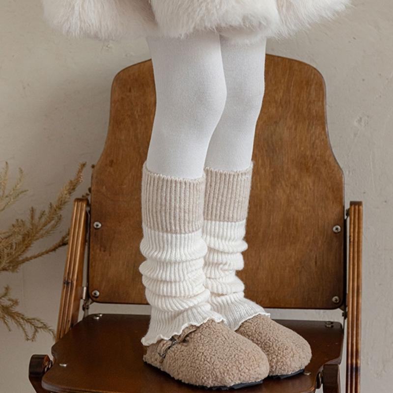 Children's Sweet Leg Warmer Cosy Knitting Fabric Breathable & Stackable for Baby Girls 3 to 13 Year Socks Sleeve