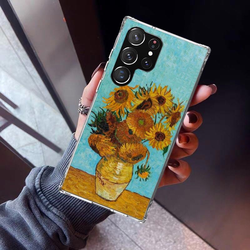 Van Gogh Oil Art Painting Phone Case For Samsung Galaxy S23 S24 S25 Edge S26 Ultra S22 + S21 Plus S20 FE Cover Silicone Print Sh