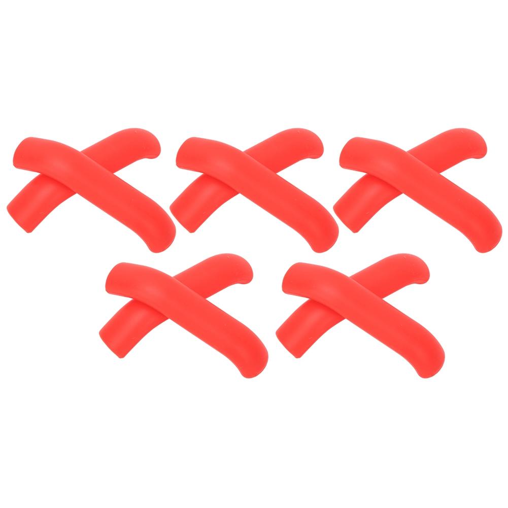 5 Pair   Silicone Mountain Road Bike Brake Lever  or Anti skid Brake Handle Cover   Accessory(Red )