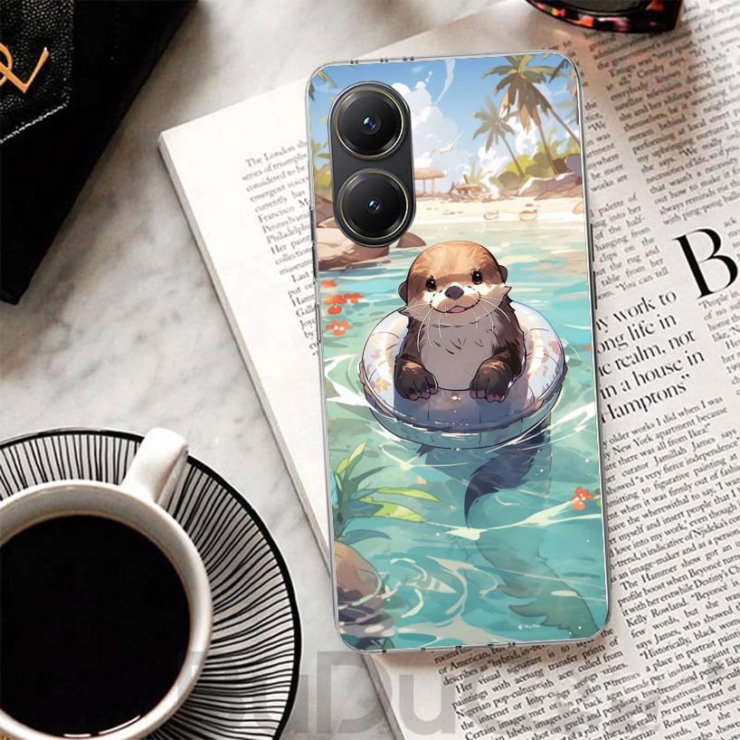 Animal Otter Cute Cartoon Cover For Xiaomi Poco X7 X6 X5 Pro X3 Nfc F7 Ultra Phone Case F6 F5 X4 F4 Gt F3 M6 M5S M4 M3 Print She
