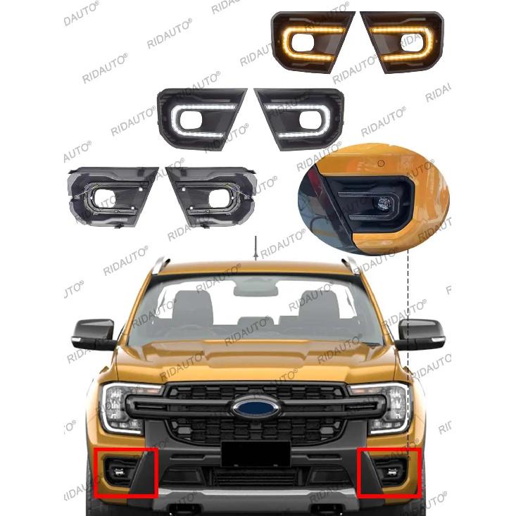 Fog light Turn Signal Fog Lamp Car LED Daytime Running Light Fit For Ford Ranger T9 XL XLT SPORT Platinum Wildtrak 2022-2024
