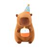 PP Cotton Capybara Plush Toys Happy Birthday Hat Capibara Anime Stuffed Doll  Home Decor Gifts
