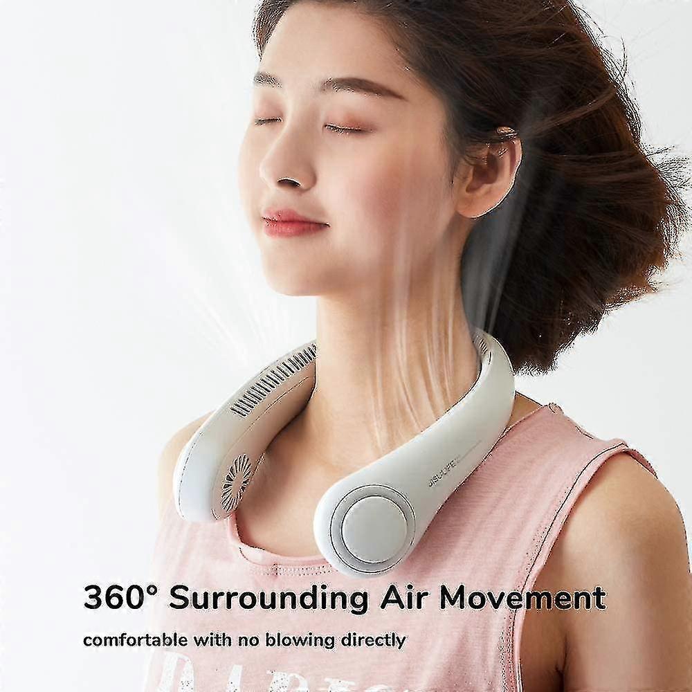 Neck Fan Bladeless Hands Free Portable Fan, Leafless Hanging Neck Fan