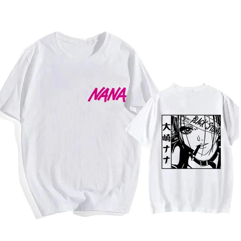 Nana Osaki Goth Manga T-Shirt Herren Damen Lustiges T-Shirt Schwarze Steine Grafik Tops Mode Hip Hop Y2k T-Shirt Streetwear Kleidung