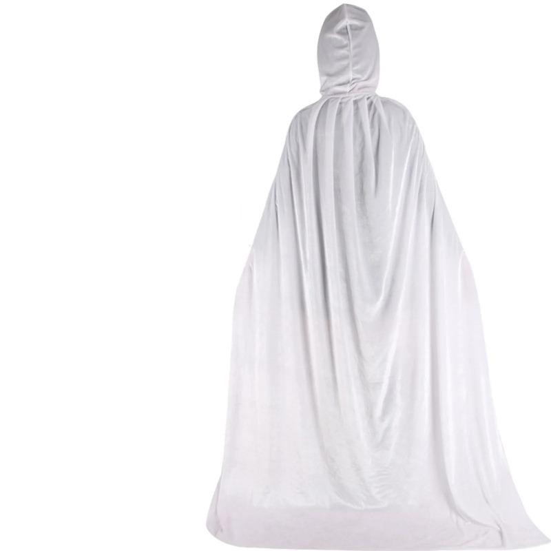 Mantello con Cappuccio Cosplay Medievale Lungo Mantello Festa di Halloween Donne Uomini Adulto Lungo Mago Stregoneria Wicca Veste Nascondere Abito Rievocazione